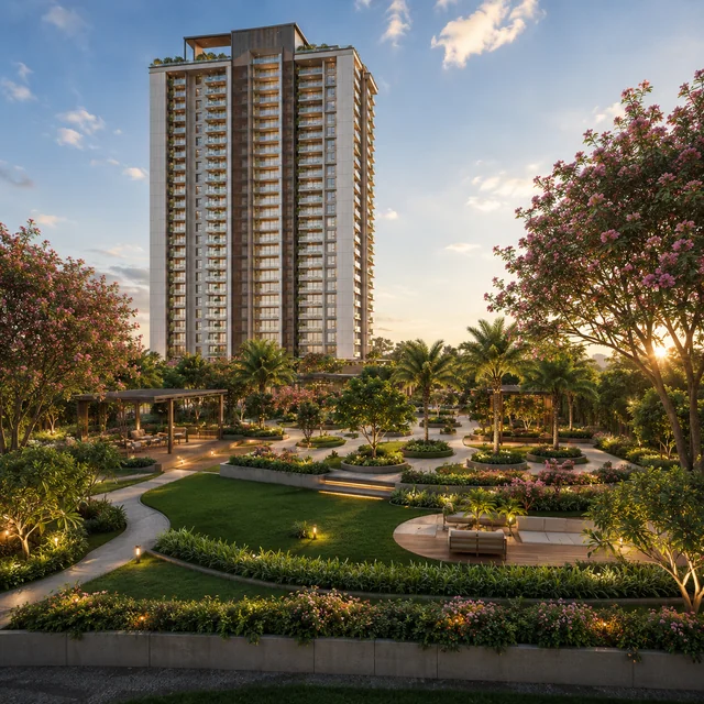 Concorde Hennur podium landscape garden - central amenity Concorde Hennur podium landscape garden - central amenity